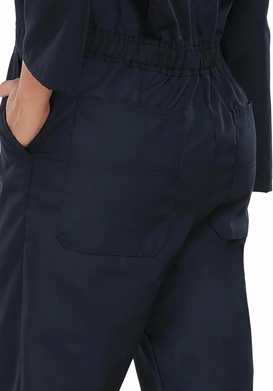 wantdo Coveralls for Women, Snap-Front Cotton Work Jumpsuits Twill Action Back