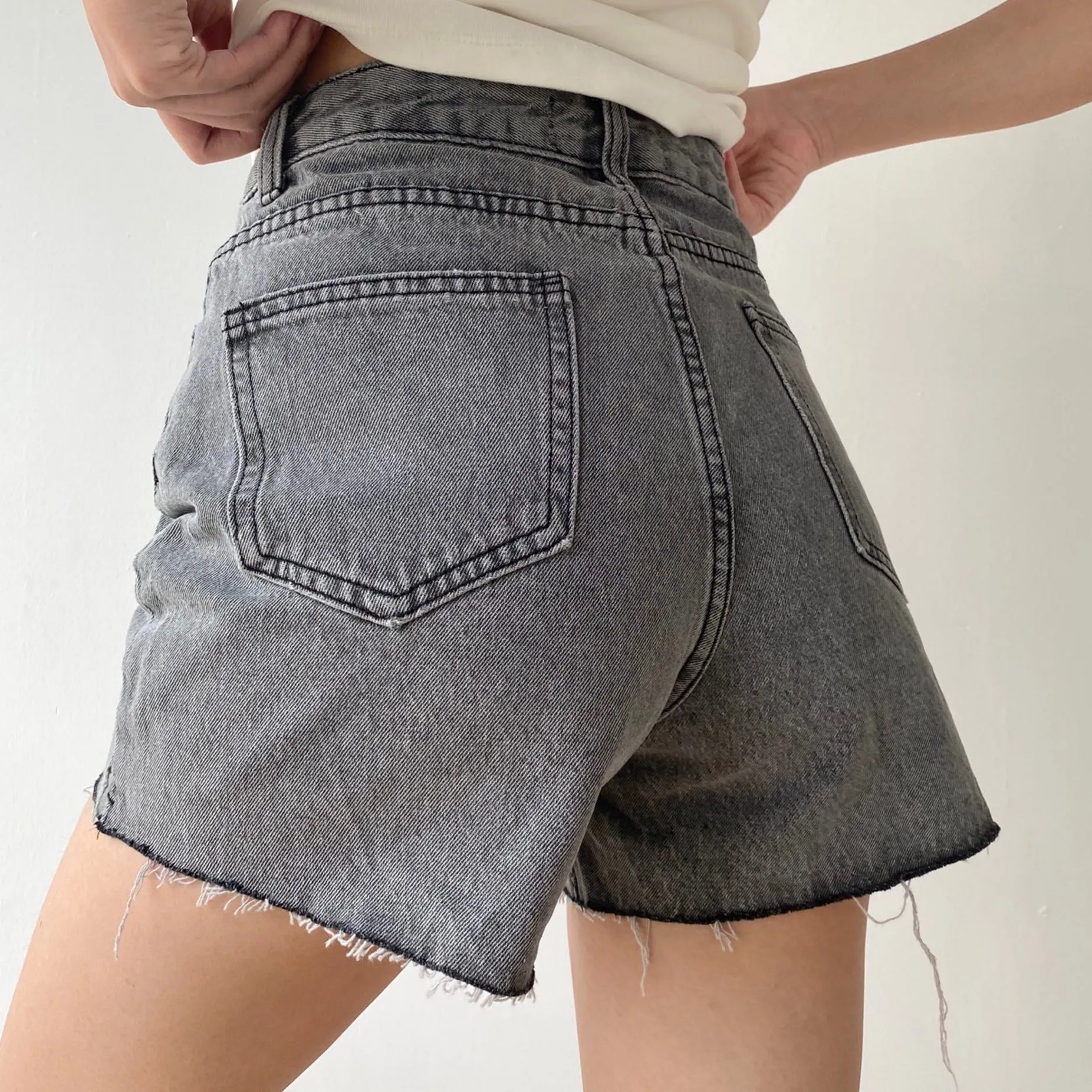 Wenkouban - 90s Cowboy Denim Shorts