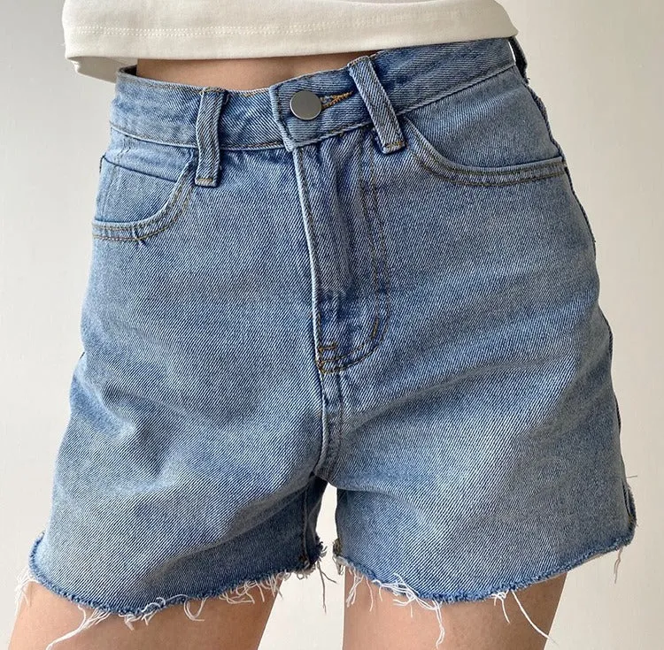 Wenkouban - 90s Cowboy Denim Shorts