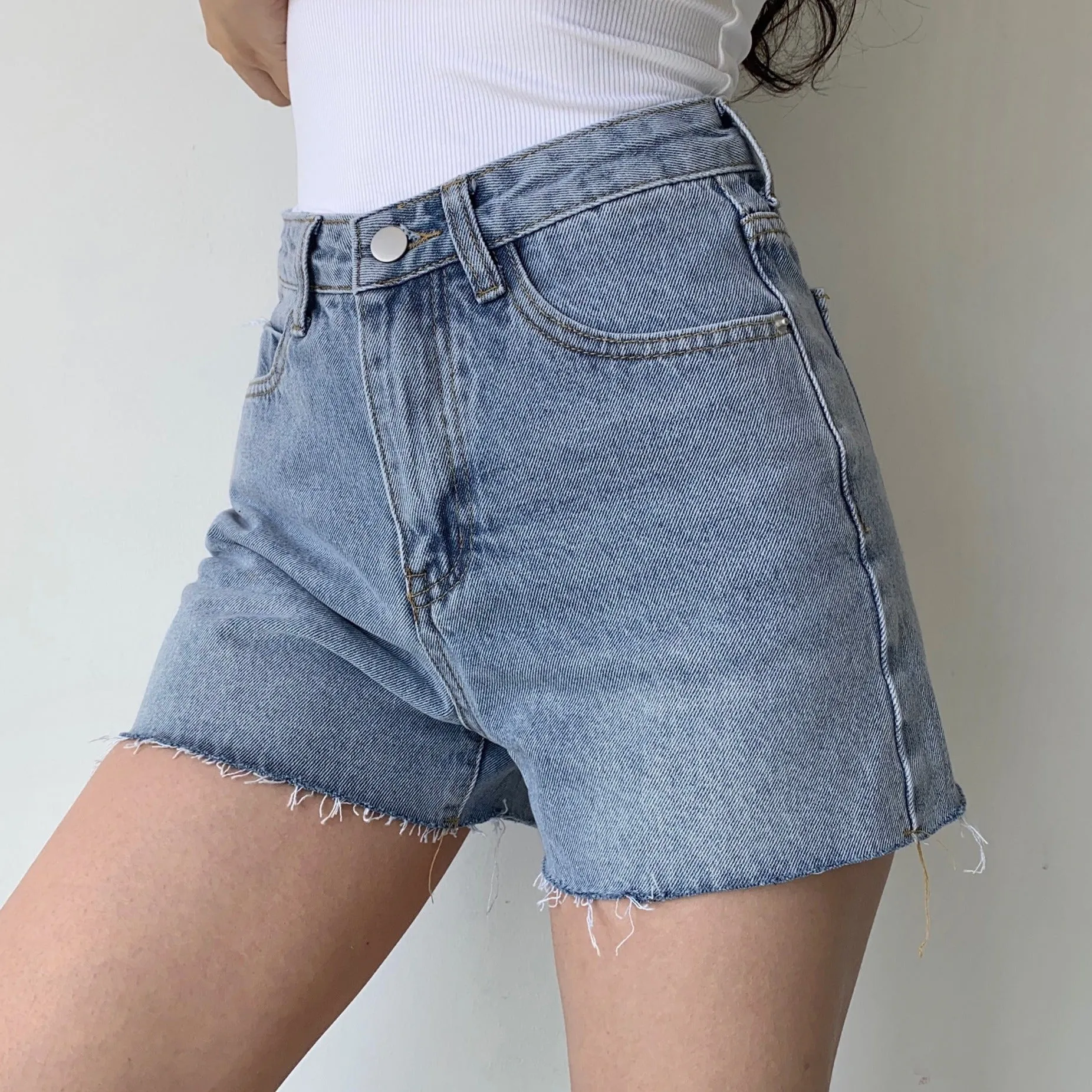 Wenkouban - 90s Cowboy Denim Shorts