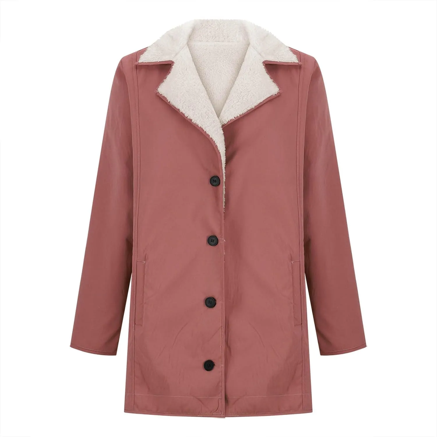 Winter Jackets For Women Trendy Fuzzy Fleece Sherpa Lined Denim Barn Coat Casual Suede Faux Shearling Mid Jean Jacket