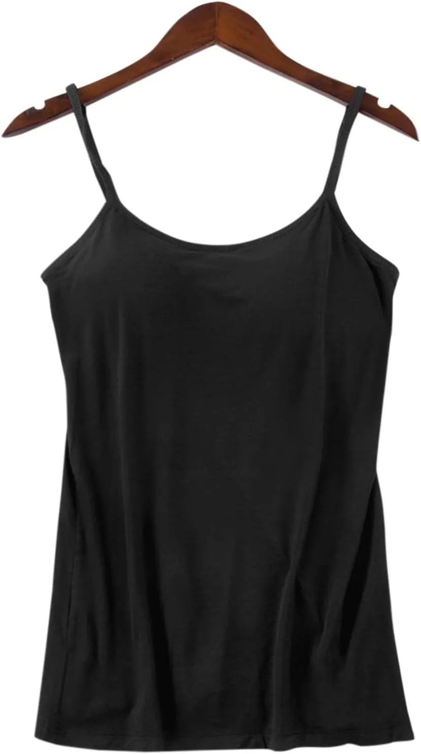 Women Camisoles Tank Top Trendy Basic Yoga Vest with Built in Padded Cotton 2025 Summer Home Daily Casual Shirts