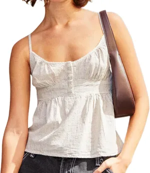 Women Cute Lace Trim Peplum Camisole Y2k Fairycore Spaghetti Strap Low Cut Vneck Babydoll Tank Coquette Going Out Top