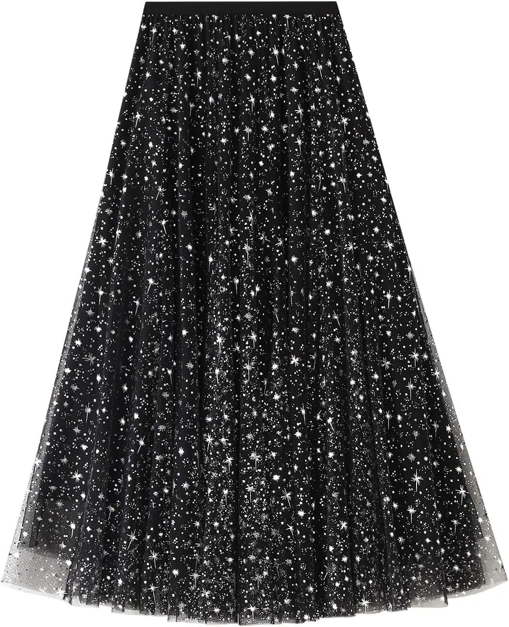 Women Lace/Mesh Maxi Skirt Summer High Waist Sheer See-Through Elastic Long Skirt Y2K Beach Maxi Skirt