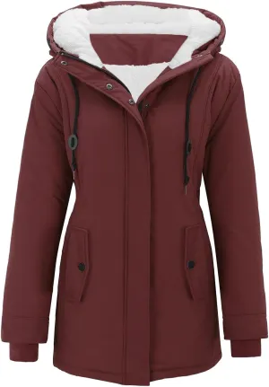 Women Plus Size Winter Overcoat Women's Jacket Thick Outwear Lined Hooded Coat Warm Trench Womens plus down