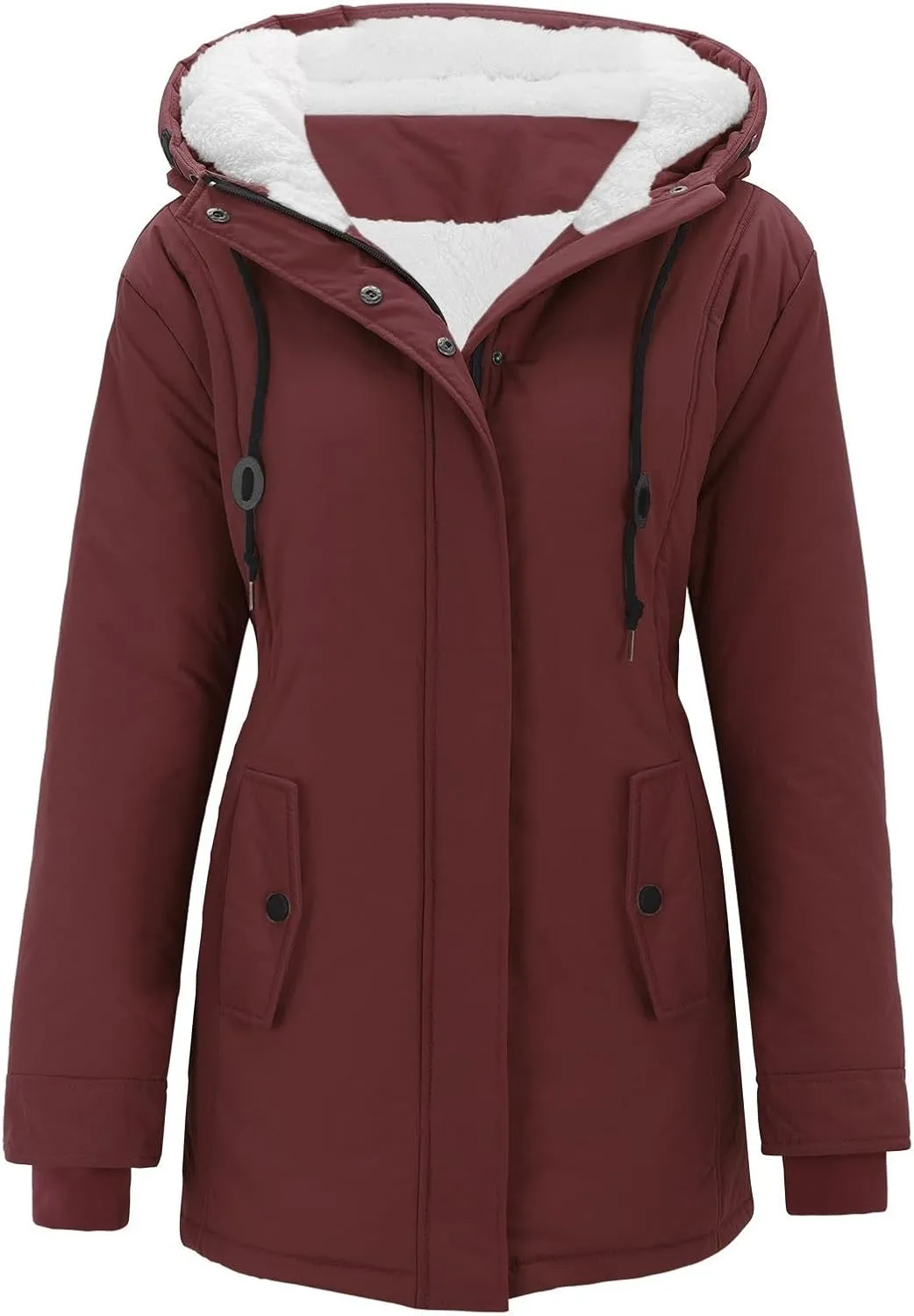 Women Plus Size Winter Overcoat Women's Jacket Thick Outwear Lined Hooded Coat Warm Trench Womens plus down
