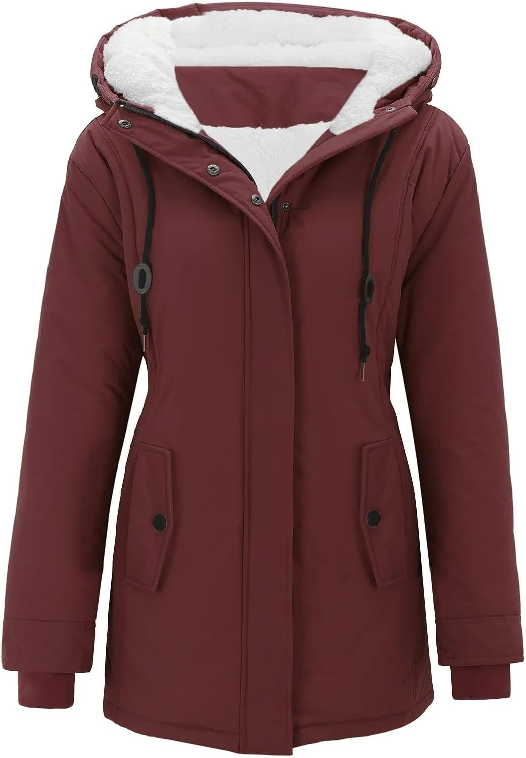 Women Plus Size Winter Overcoat Women's Jacket Thick Outwear Lined Hooded Coat Warm Trench Womens plus down