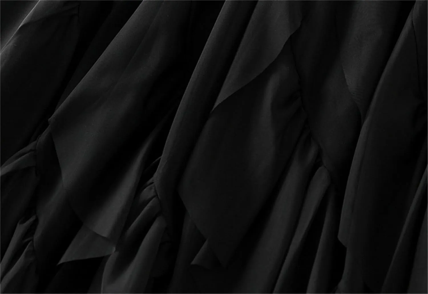 Women Tutu Skirt Layered Tulle Elastic High Waist Skirt Fluffy Irregular Hem Pleated A-line Midi Skirt Casual