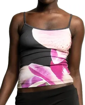 Women Y2k Floral Print Tank Top Vintage Sleeveless Crop Camisole Spaghetti Strap Aesthetic Going Out Top