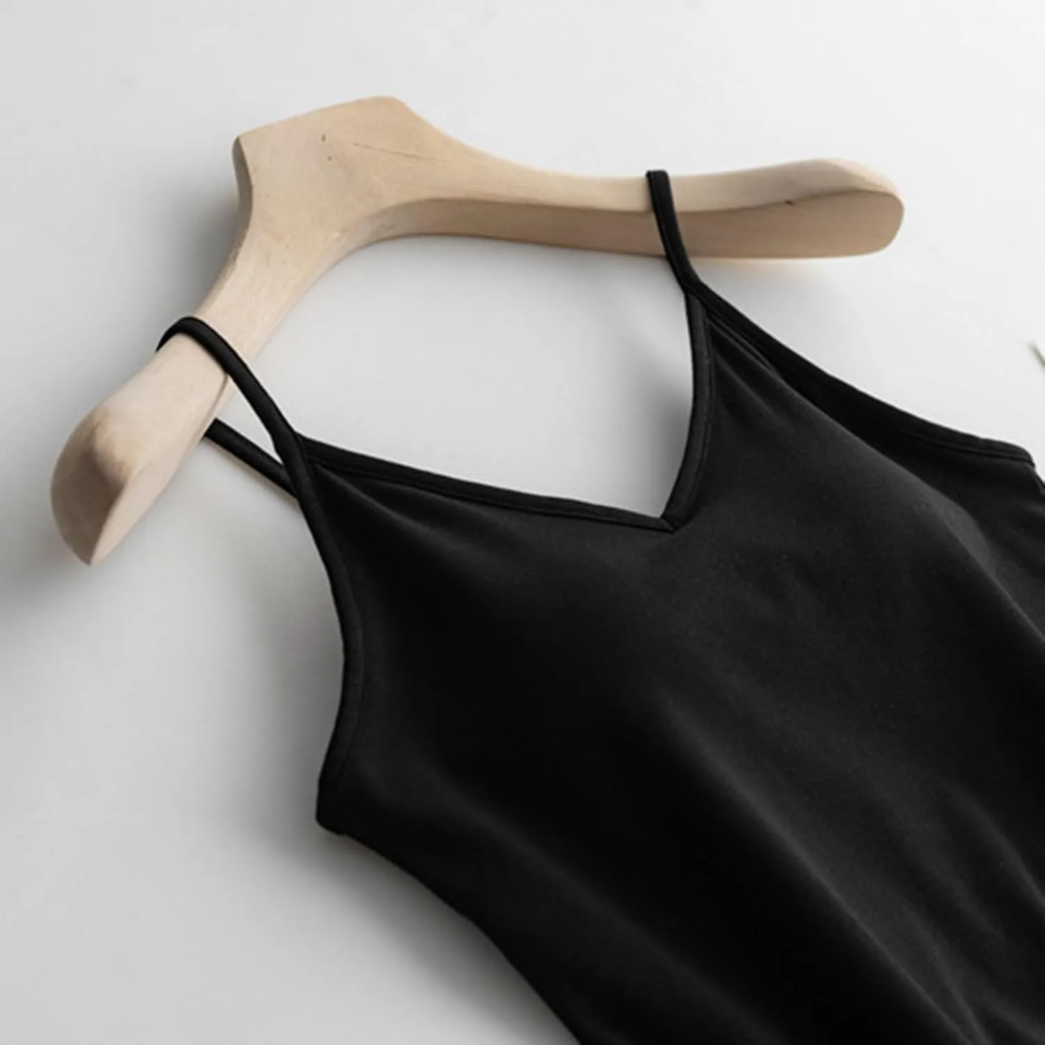 Women'S Cotton Tank Top with Shelf Bra Adjustable Wider Strap Camisole Basic Cami Tanks Sleeveless Layer Top