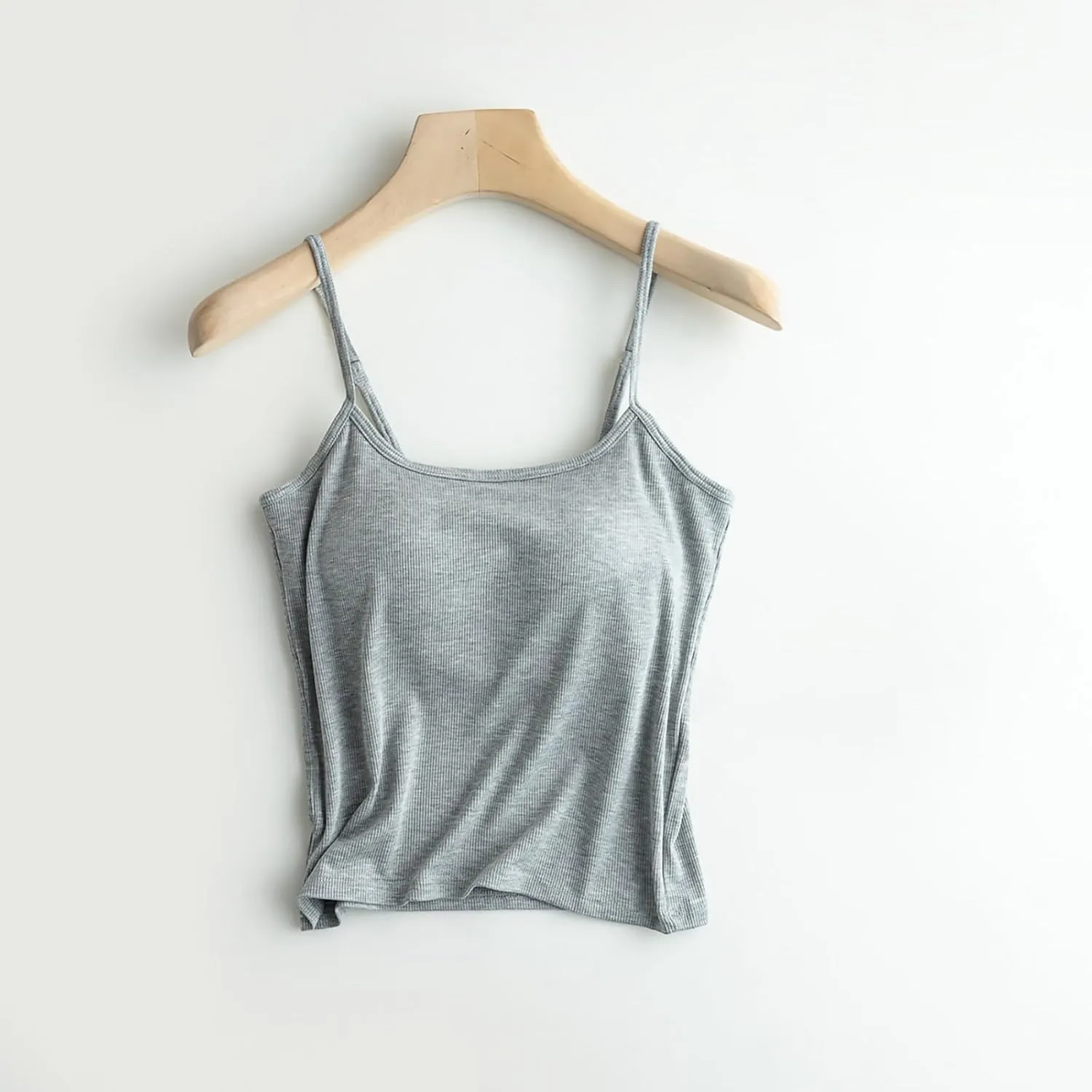 Women'S Cotton Tank Top with Shelf Bra Adjustable Wider Strap Camisole Basic Cami Tanks Sleeveless Layer Top