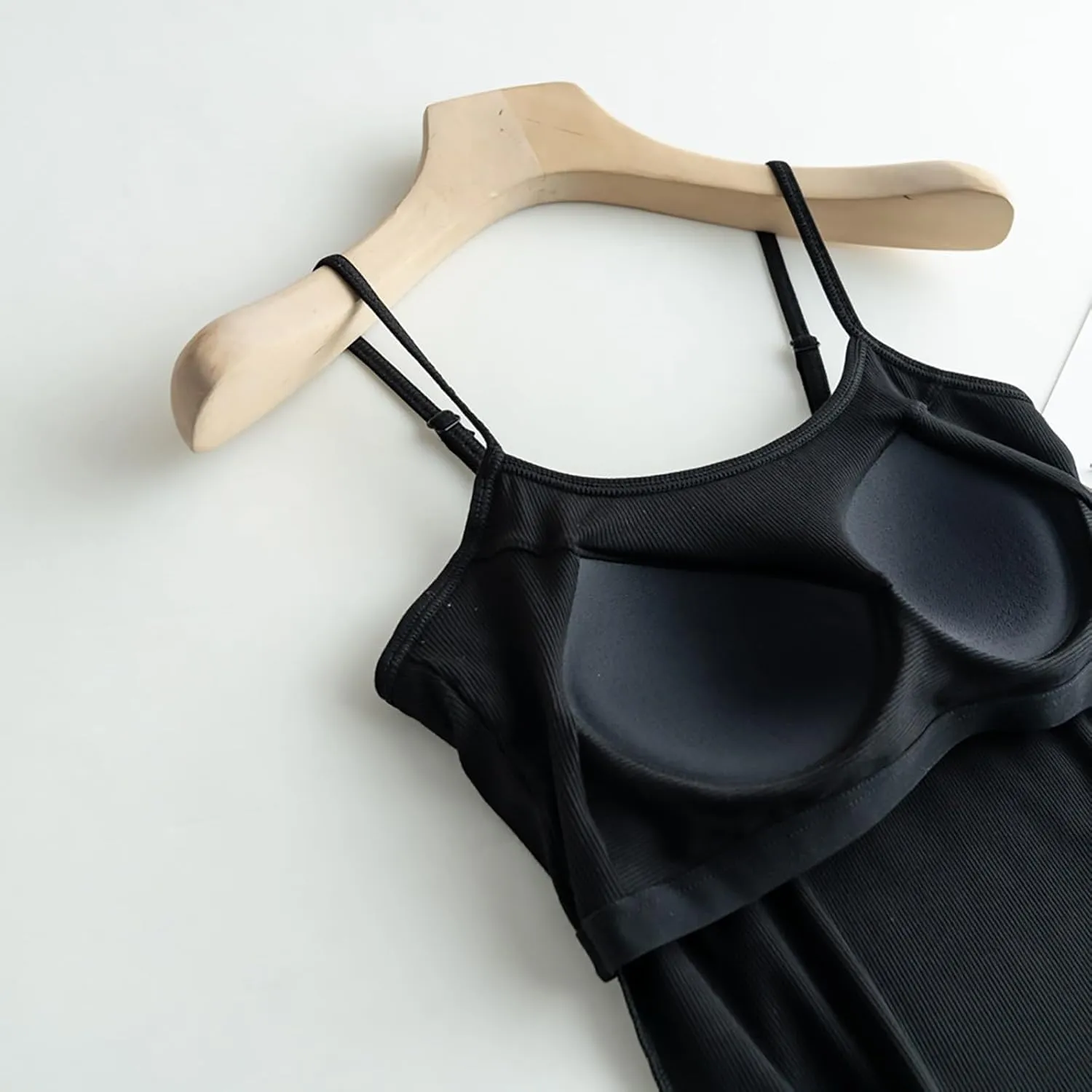Women'S Cotton Tank Top with Shelf Bra Adjustable Wider Strap Camisole Basic Cami Tanks Sleeveless Layer Top