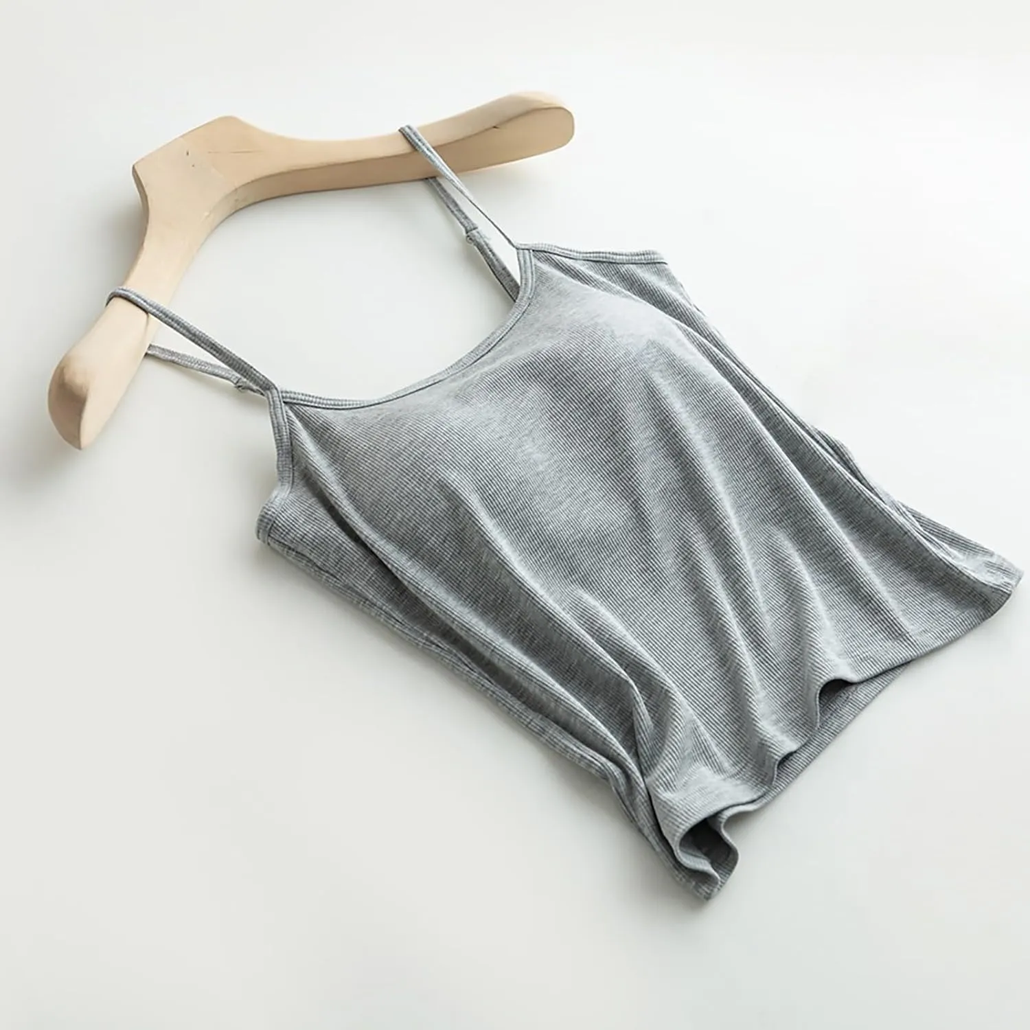 Women'S Cotton Tank Top with Shelf Bra Adjustable Wider Strap Camisole Basic Cami Tanks Sleeveless Layer Top