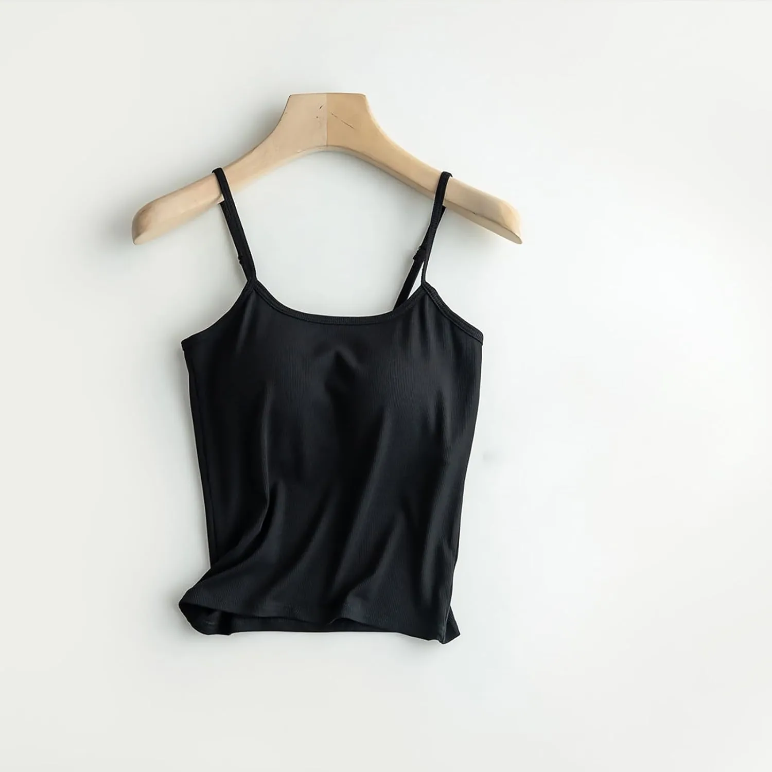 Women'S Cotton Tank Top with Shelf Bra Adjustable Wider Strap Camisole Basic Cami Tanks Sleeveless Layer Top