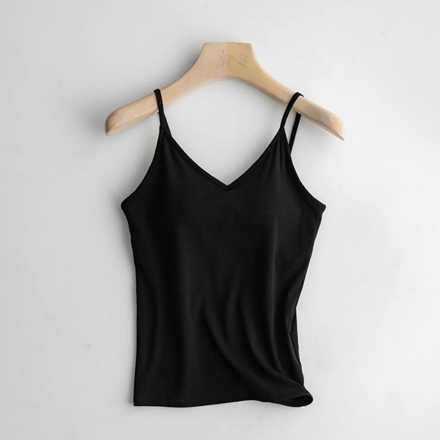 Women'S Cotton Tank Top with Shelf Bra Adjustable Wider Strap Camisole Basic Cami Tanks Sleeveless Layer Top