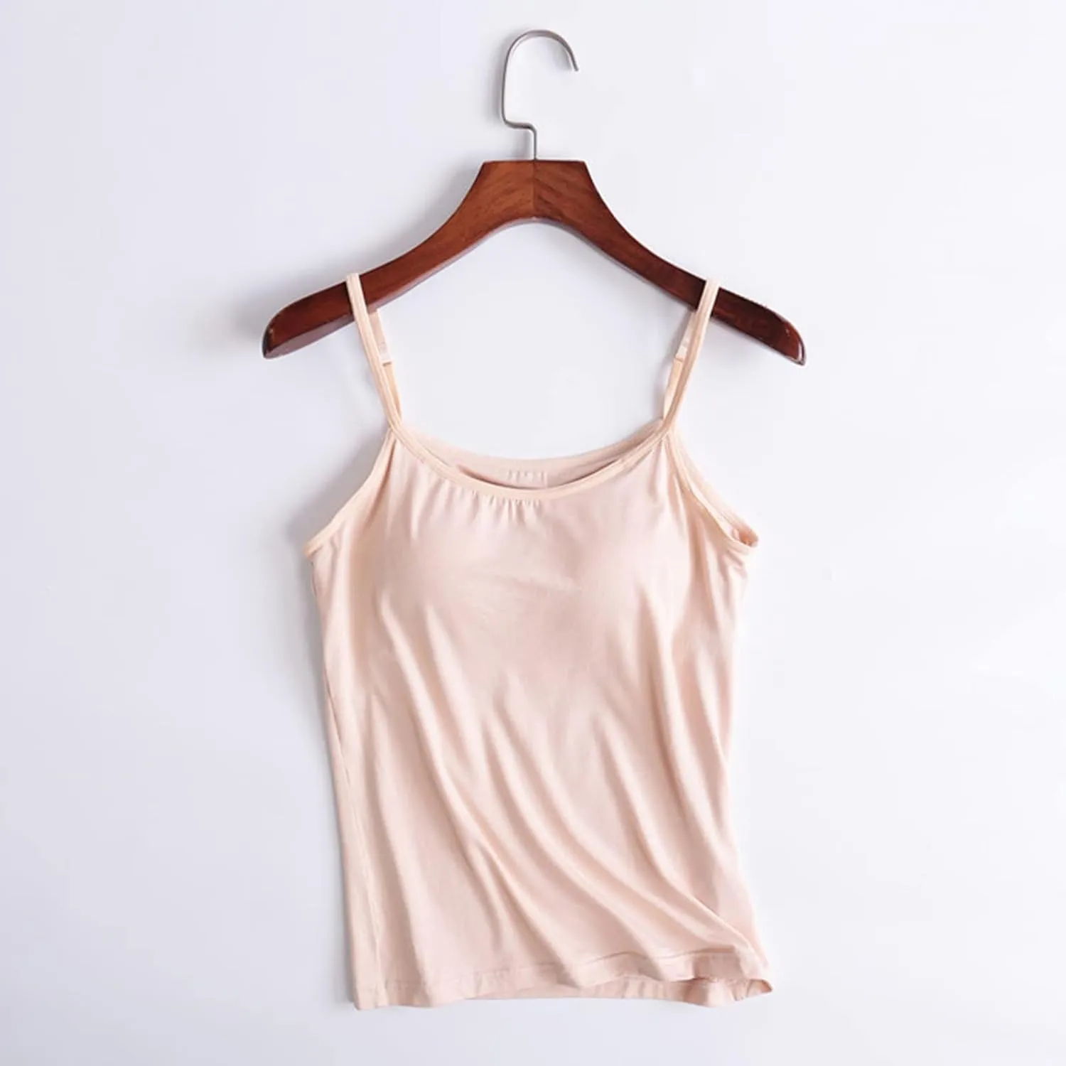 Women's Fit Camisole with Built in Bra Spaghetti Straps Camis Tank Cotton Undershirts Tank Tops for Women 2025