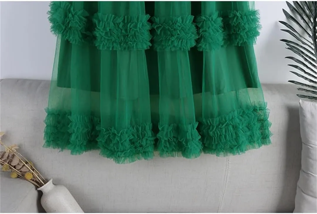 Women's Four Seasons Solid Color Skirt Midi High Waist A-Line Loose Party Skirt