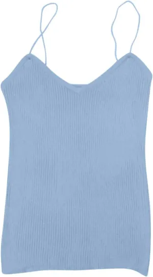 Women's Knit Tank Tops One Size Solid V-Neck Spaghetti Straps Sweater Vest Loose Fit Holiday Beach Camisole