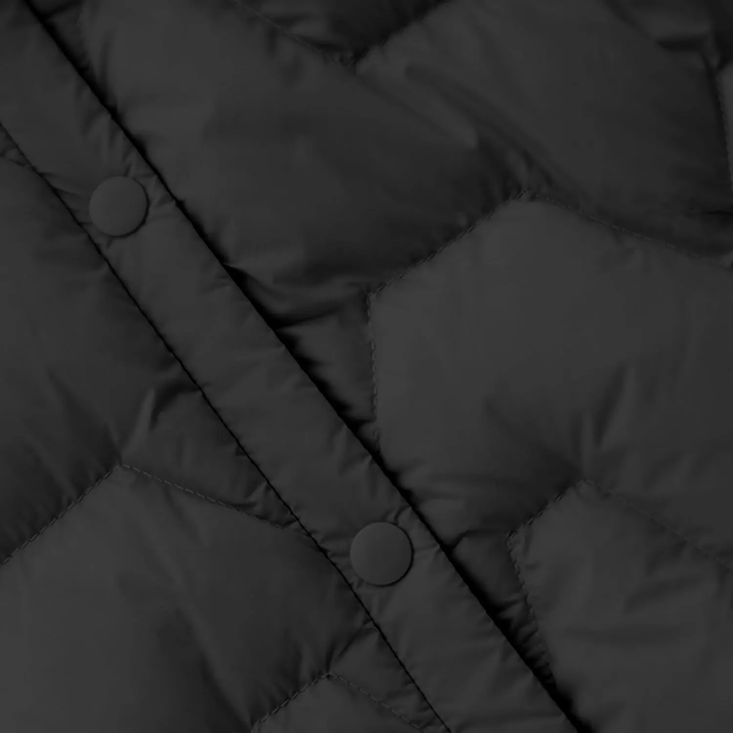 Womens Quilted Lightweight Puffer Jacket Snap Button Midi Length Coats Casual Solid Collarless Winter Warm coat
