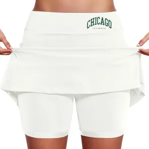 Womens Skorts with Pockets Summer Tummy Control Workout Golf Athletic Tennis Skirt with Shorts Casual Activewear
