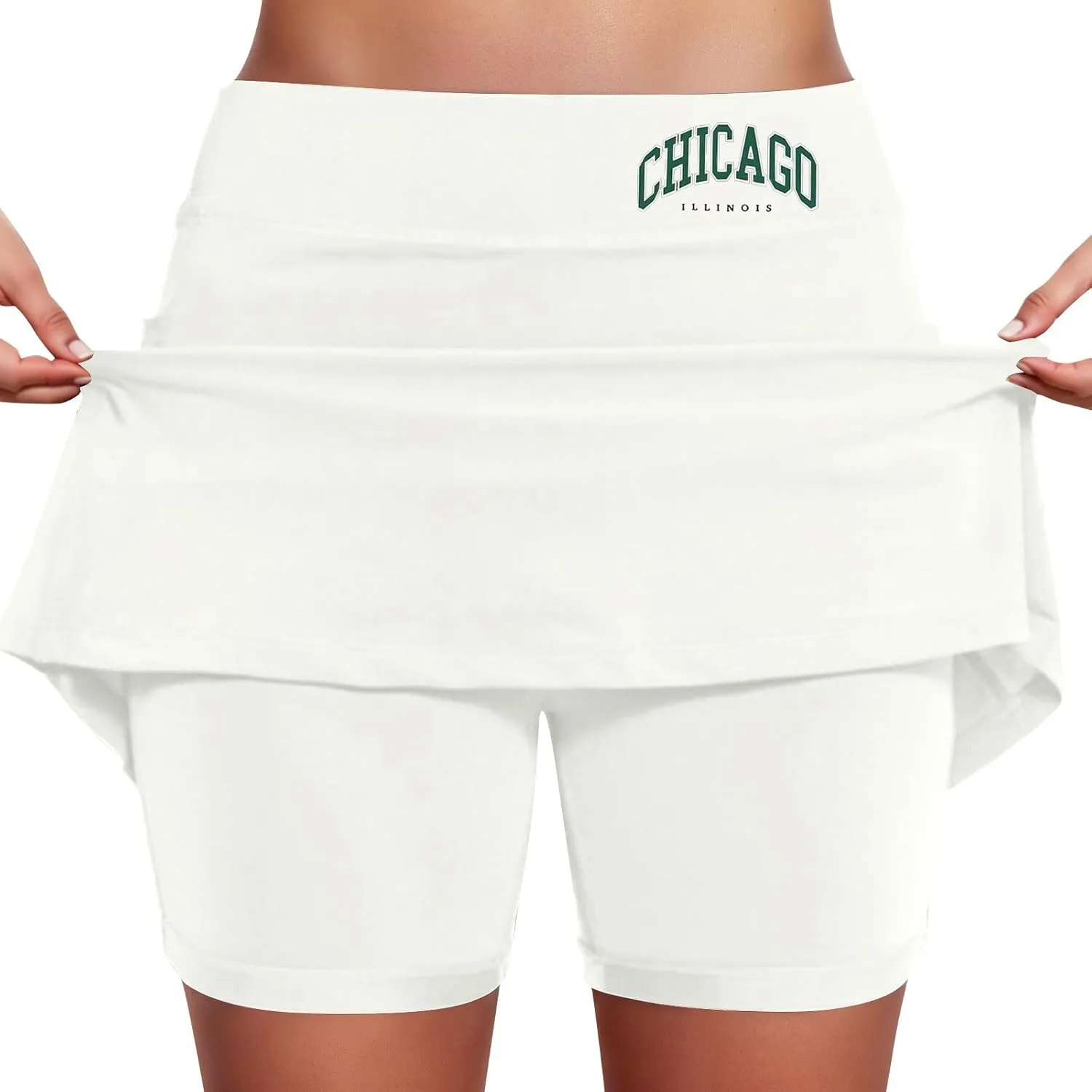 Womens Skorts with Pockets Summer Tummy Control Workout Golf Athletic Tennis Skirt with Shorts Casual Activewear