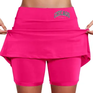 Womens Skorts with Pockets Summer Tummy Control Workout Golf Athletic Tennis Skirt with Shorts Casual Activewear