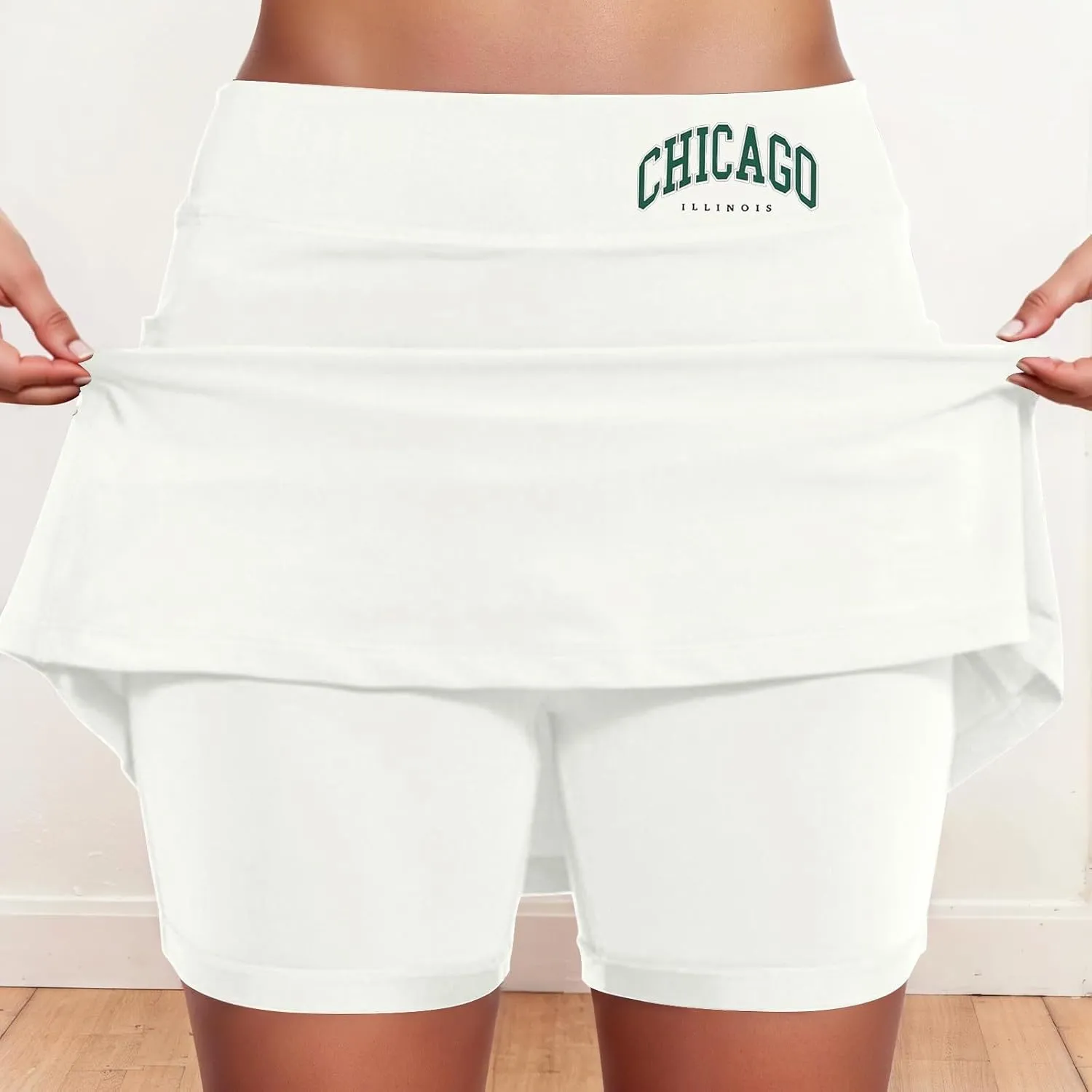 Womens Skorts with Pockets Summer Tummy Control Workout Golf Athletic Tennis Skirt with Shorts Casual Activewear