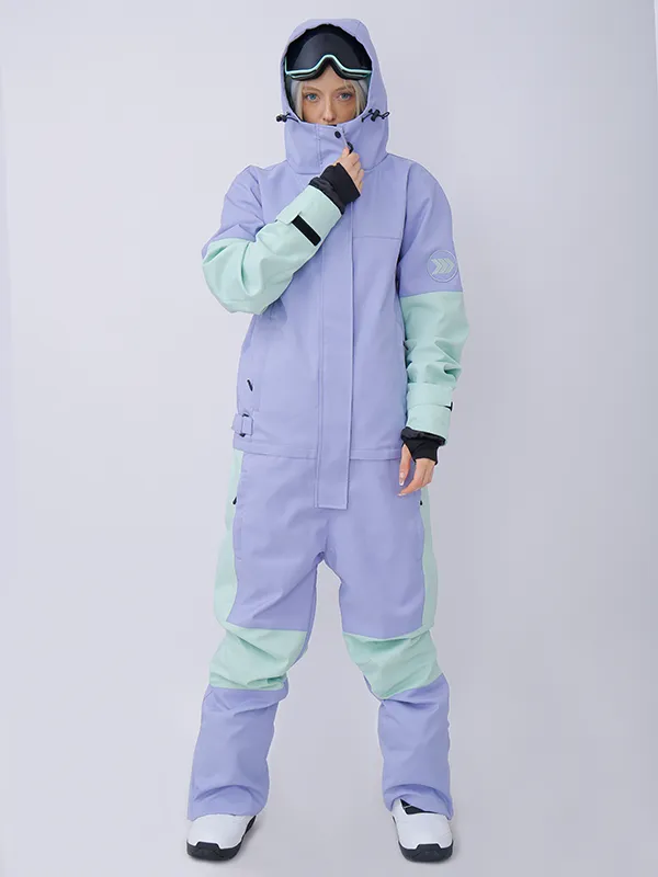 Women's Snowverb Alpine Ranger Colorblock One Piece Snowsuit