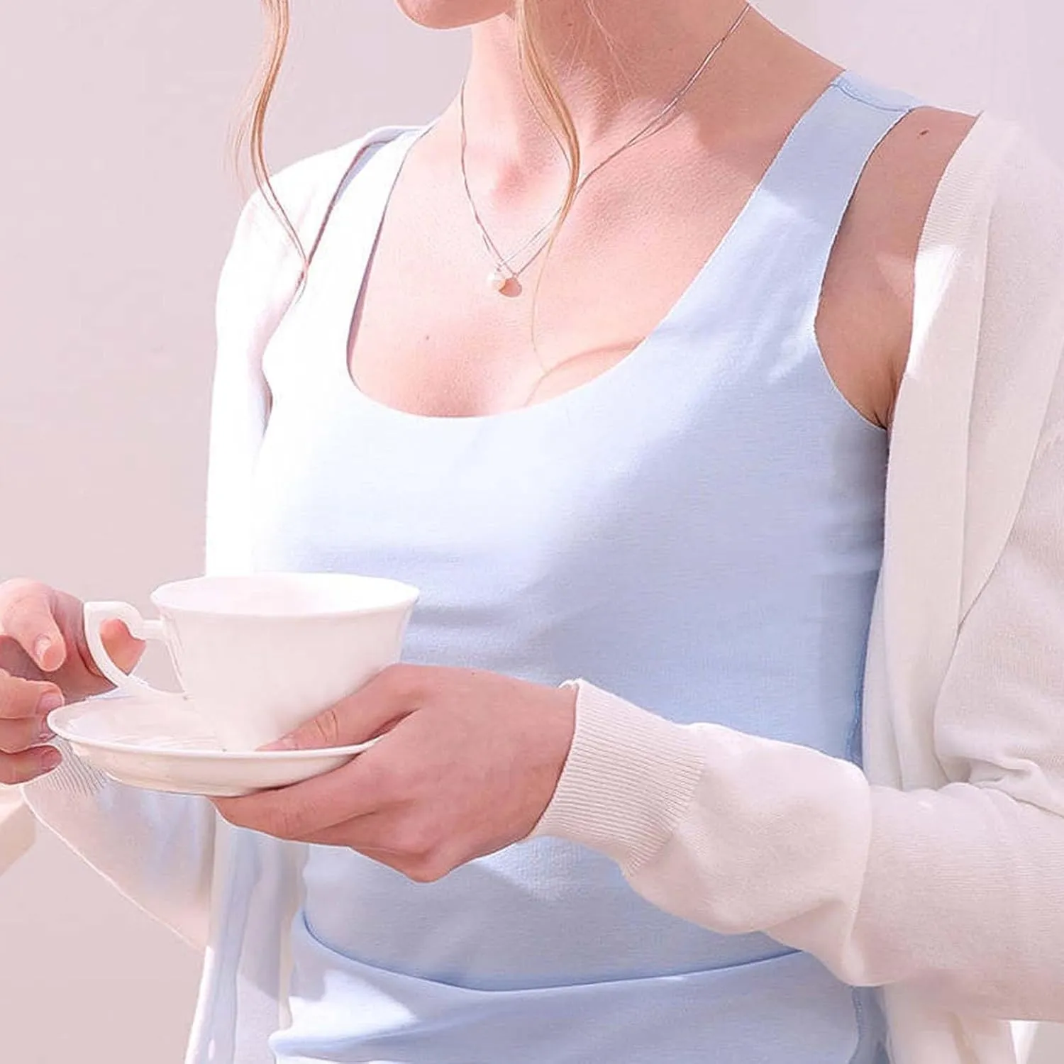 Womens Tank Tops with Built in Bra Cotton Sleeveless Camisole Shelf Bra Tops Yoga Shirts with Support Undershirts