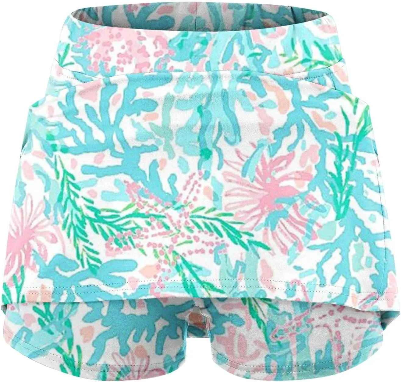Women's Tennis Golf Mini Skirts with Pockets Casual Tie Dye High Waisted Elastic Skorts Summer Workout Skirt Inner Shorts