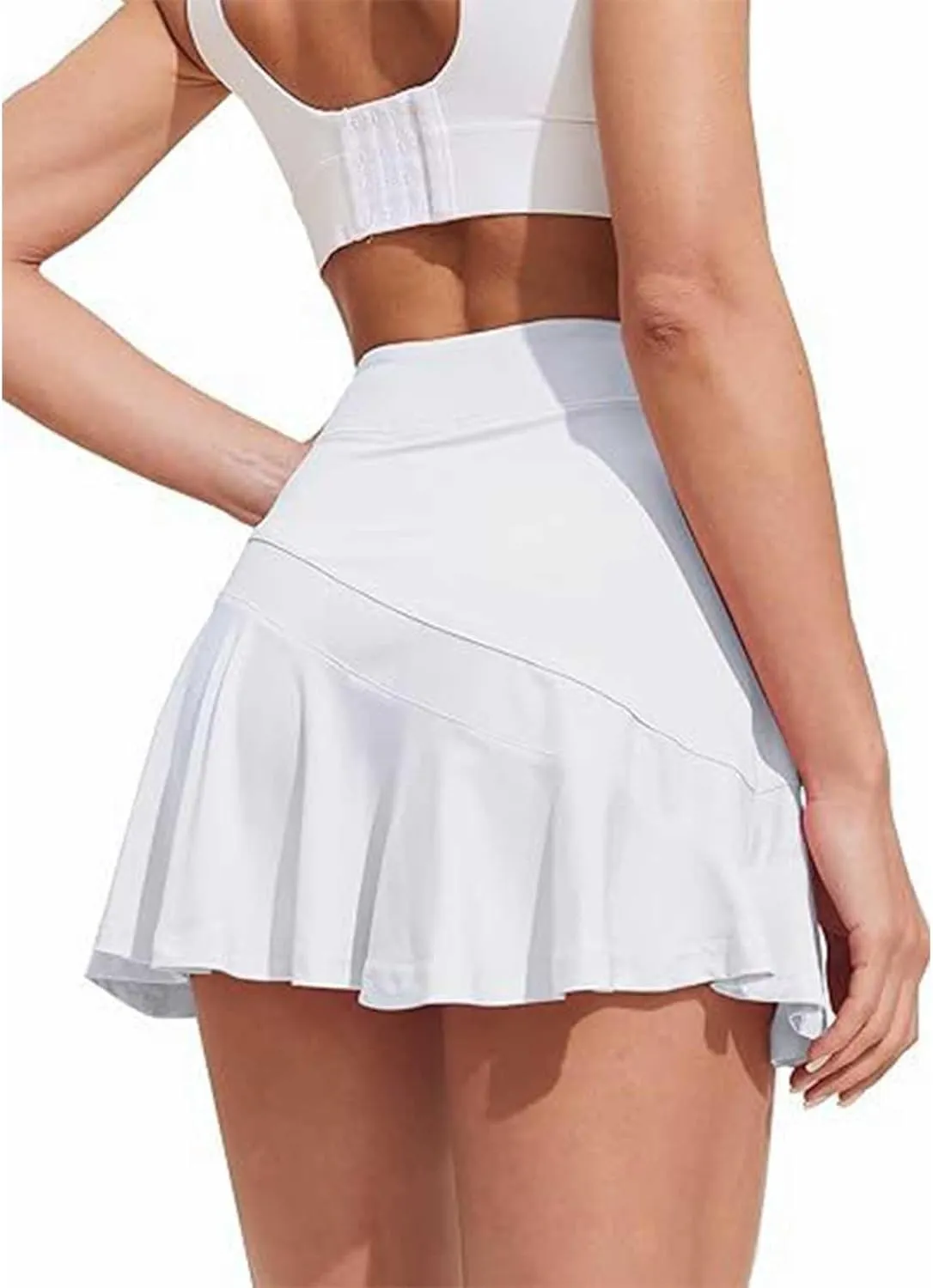 Womens Tennis Skirt Pleated Athletic Golf Skorts Skirt Breathable Lightweight Running Soft Workout Skirts
