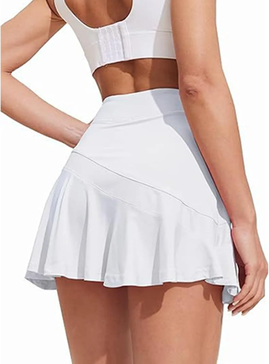 Womens Tennis Skirt Pleated Athletic Golf Skorts Skirt Breathable Lightweight Running Soft Workout Skirts