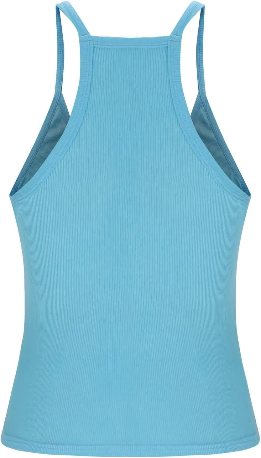 Workout Tops for Women Racerback Basic Tank Summer 2025 Camisole V Neck Slim Fit Ribbed Sleeveless Tshirts Vest Blouse