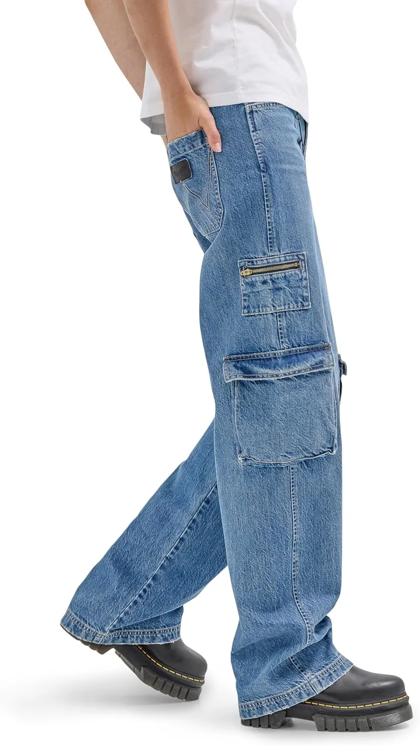 Wrangler Women's X Hot Wheels Wide Leg Cargo Jean