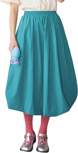 Y2k Bubble Midi Skirts for Women A Line Elastic Waistband Maxi Balloon Skirt Causal Party Long Pleated Dress