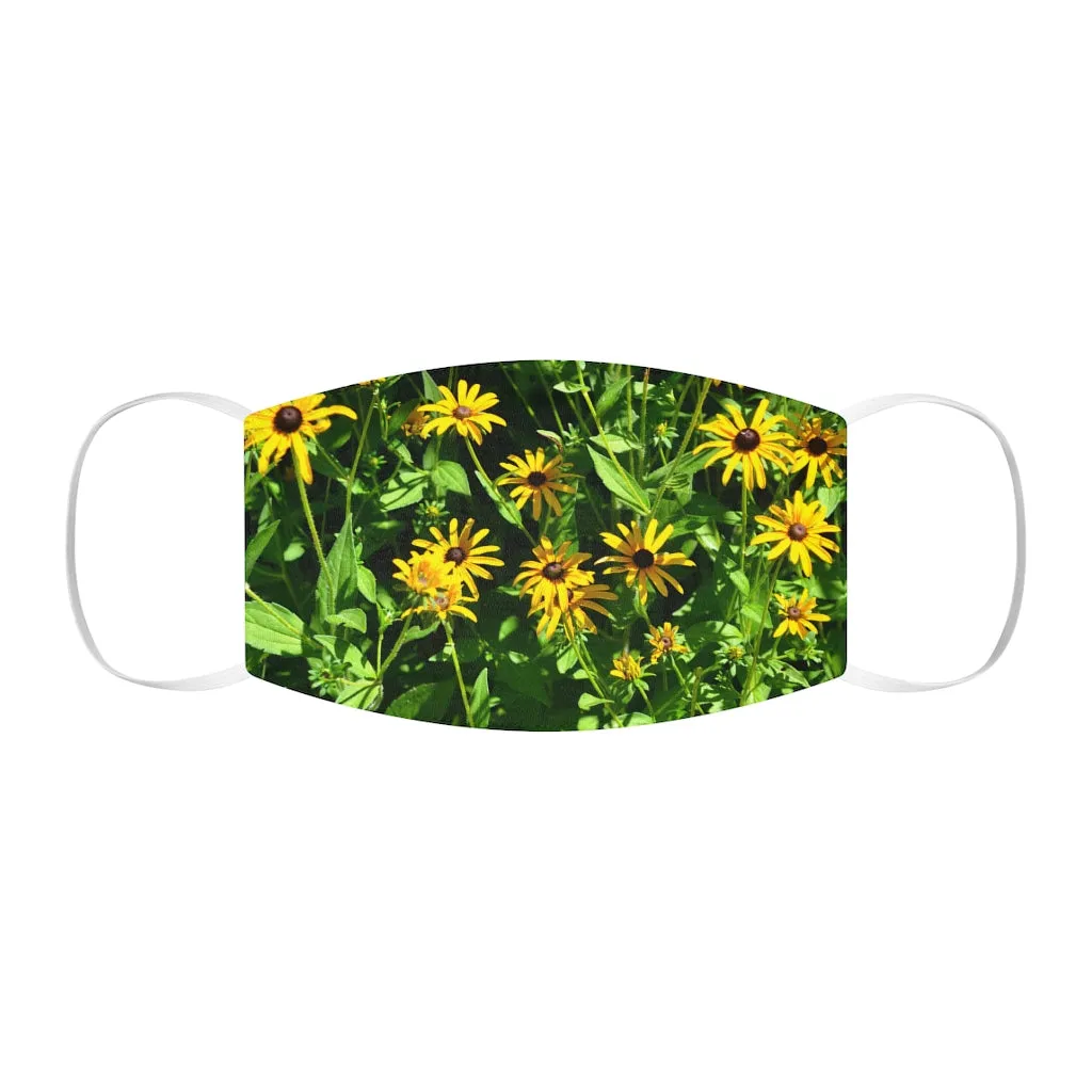 Yellow Flowers Snug-Fit Polyester Face Mask