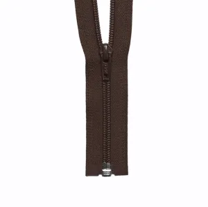YKK #5 Coil 1-Way Open End Zippers - Brown