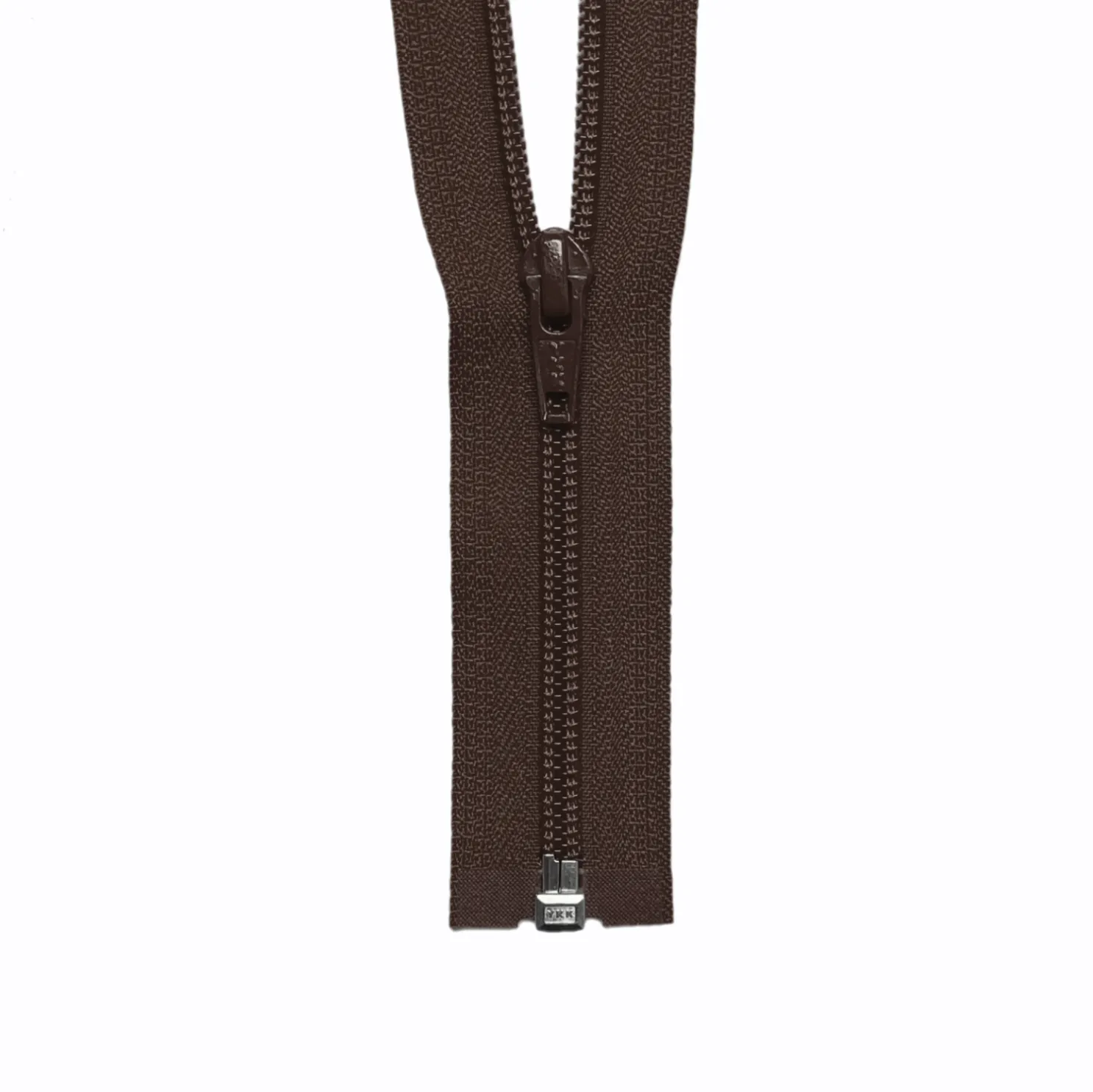 YKK #5 Coil 1-Way Open End Zippers - Brown